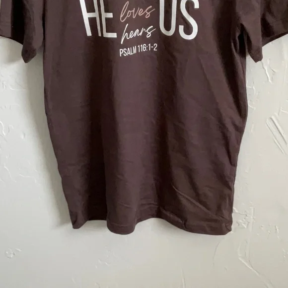 Inspirational t-shirt, brown, size Medium. Unisex. 100% cotton. Super soft NWT - Picture 2 of 6
